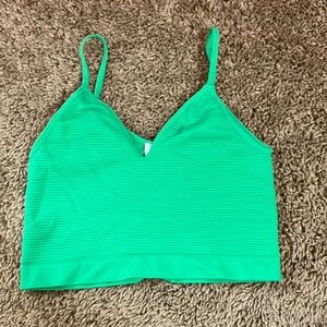 No Boundaries Vibrant Green Strappy Crop Top